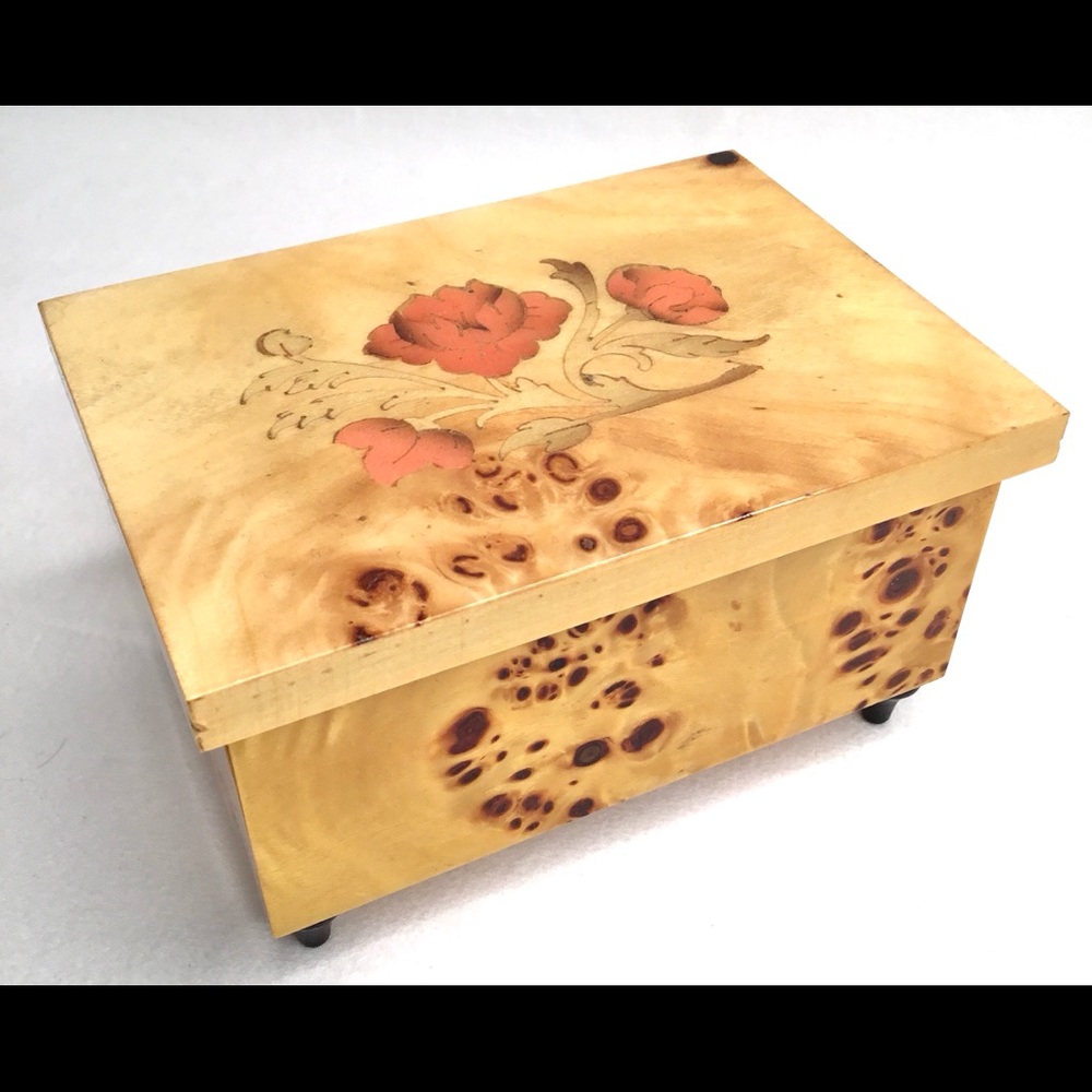💎Vintage Reuge Wooden Music Box With Swiss Movements